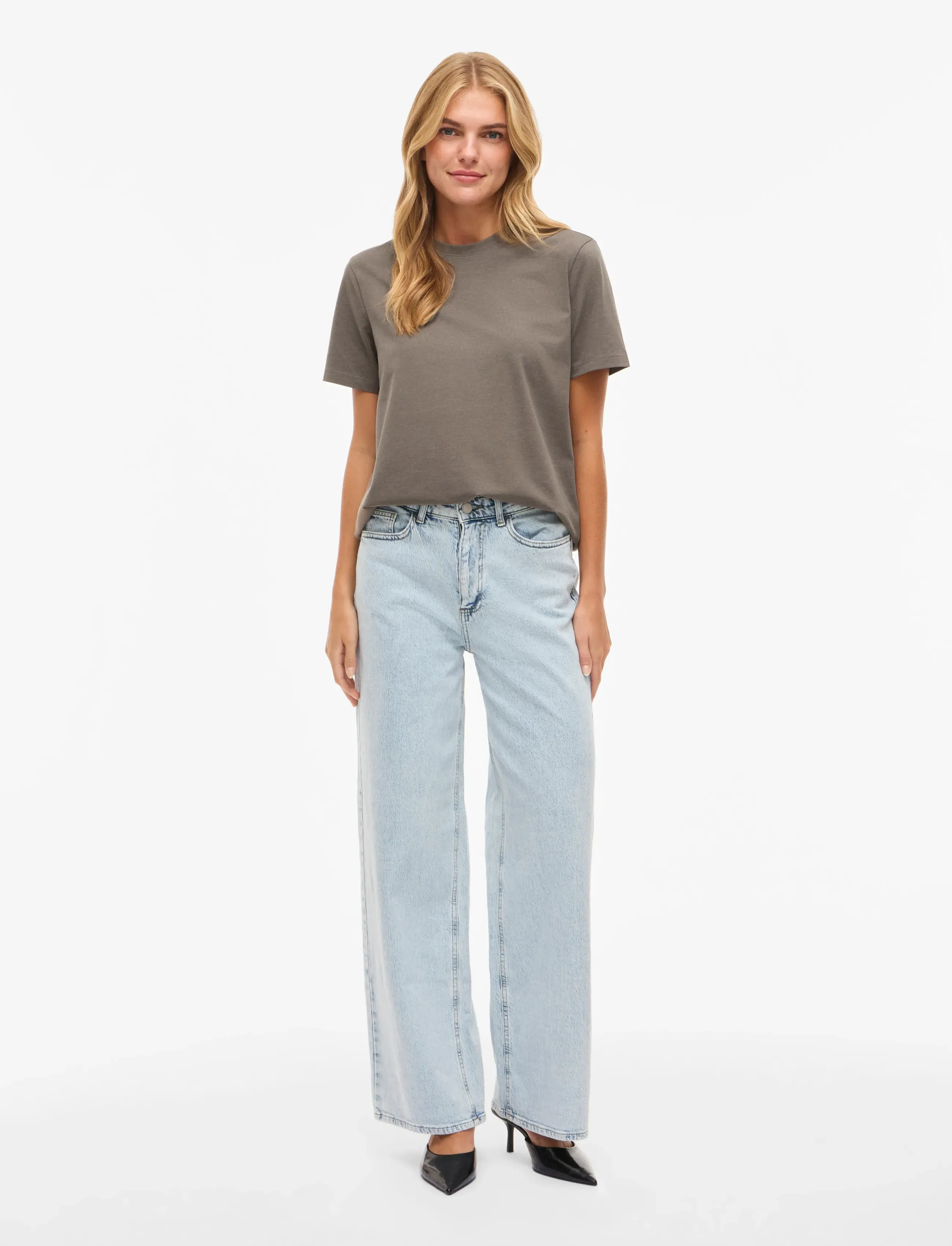 Vila - VINORA S/S T-SHIRT - NOOS - stuttermarbolir - falcon - 4