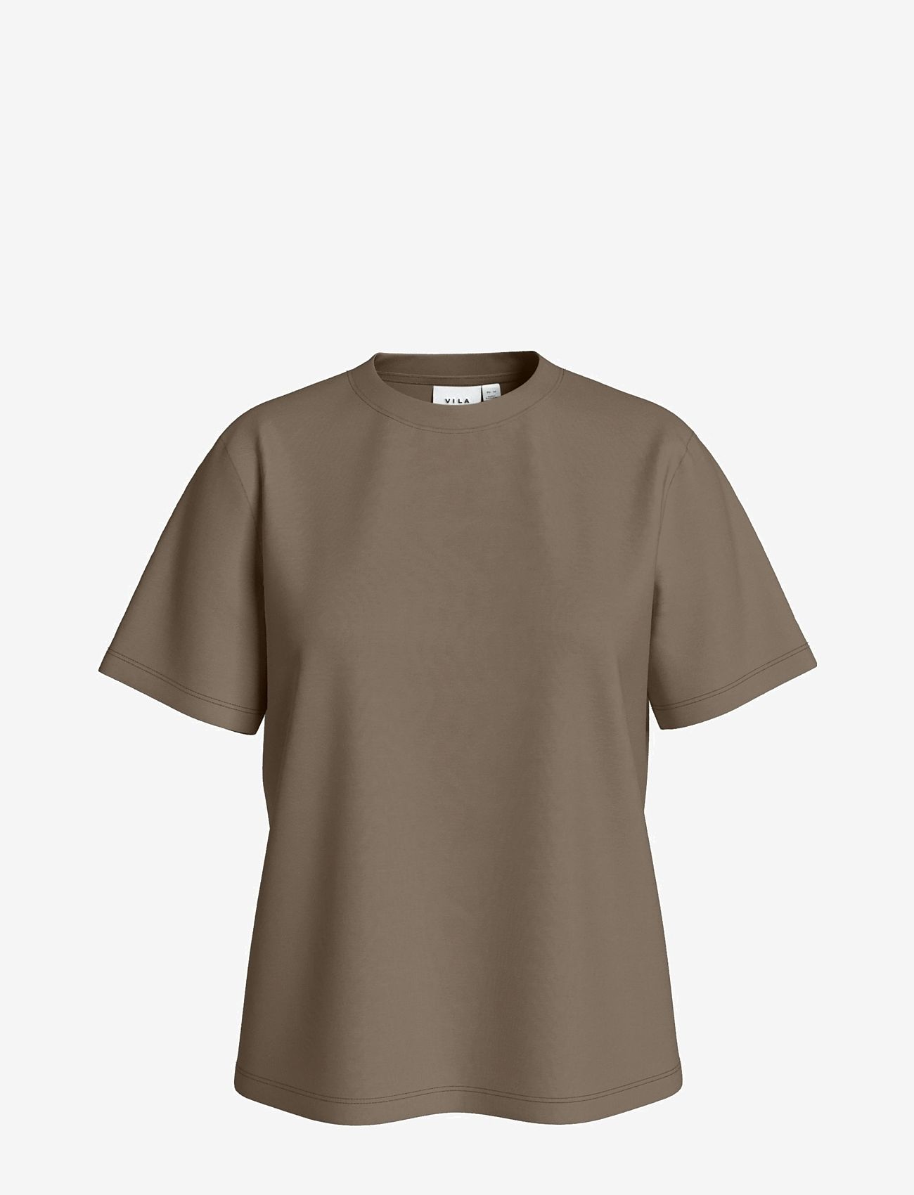 Vila - VINORA S/S T-SHIRT - NOOS - t-särgid - fossil - 0