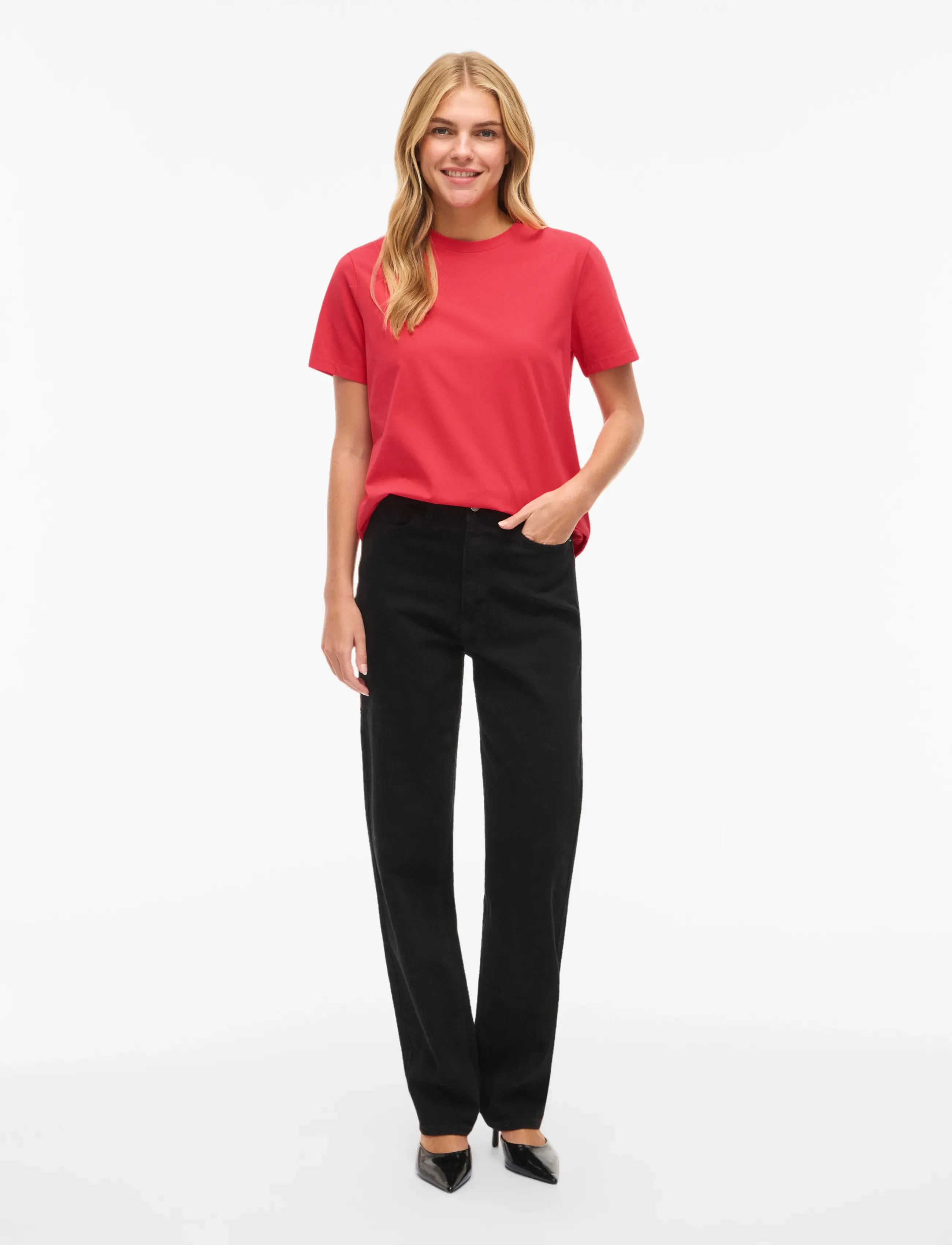 Vila - VINORA S/S T-SHIRT - NOOS - t-shirts - hibiscus - 4