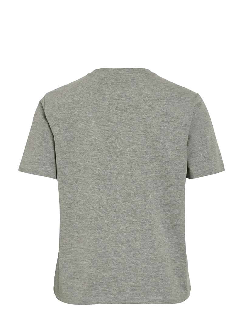 Vila - VINORA S/S T-SHIRT - NOOS - t-shirts - medium grey melange - 2