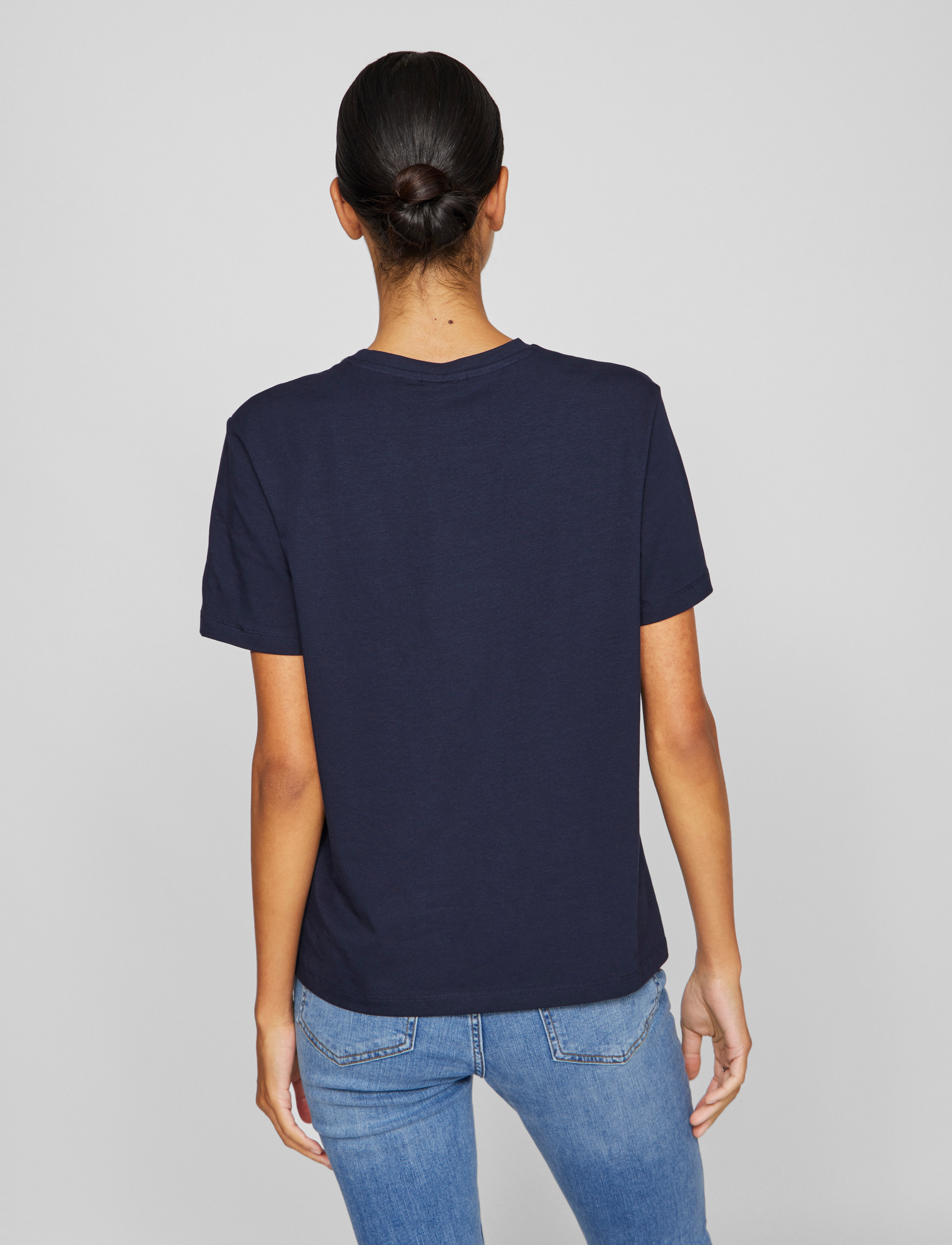 Vila - VINORA S/S T-SHIRT - NOOS - t-shirts - navy blazer - 3