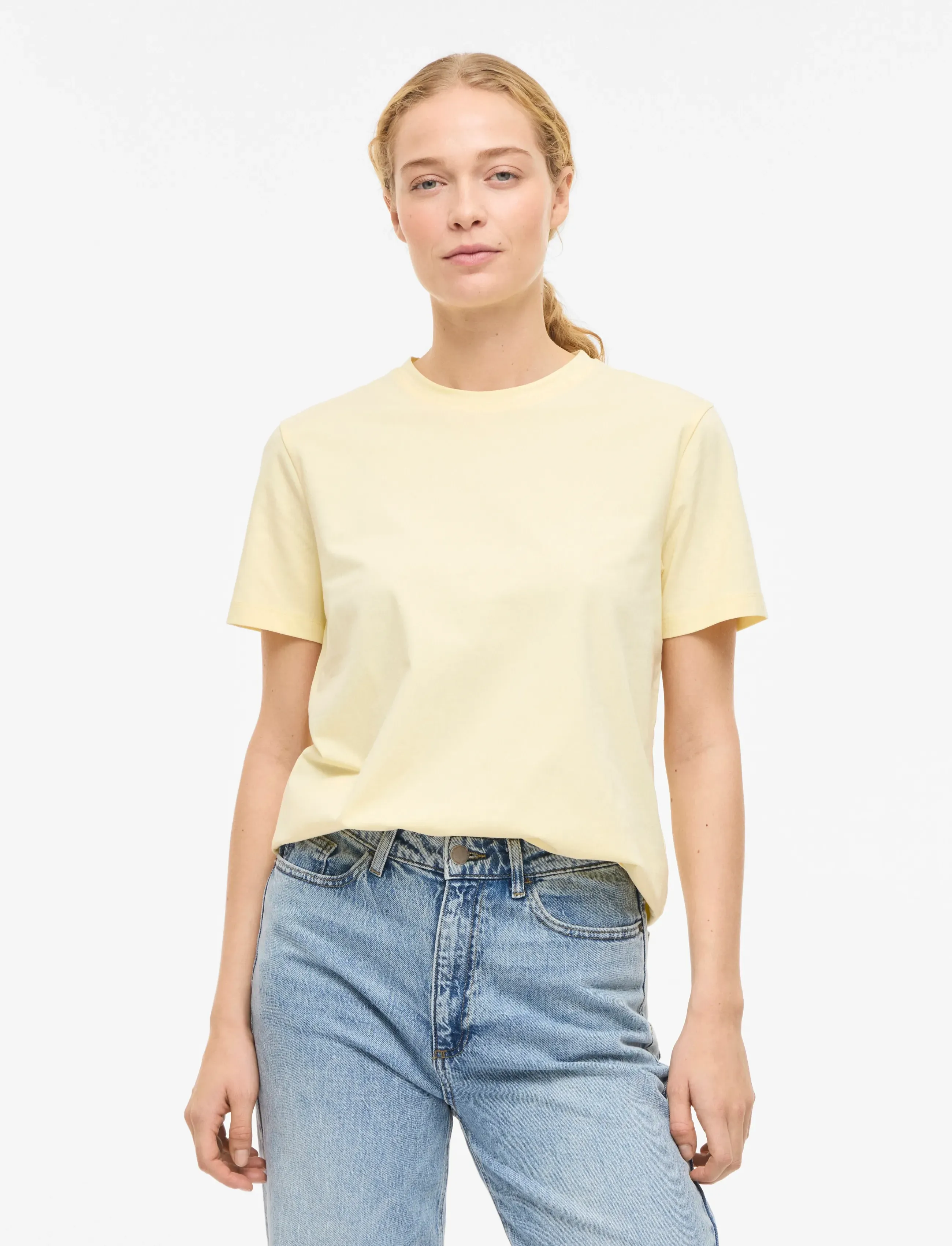 Vila VINORA S/S T-SHIRT - NOOS - T-shirts - PASTEL YELLOW / yellow