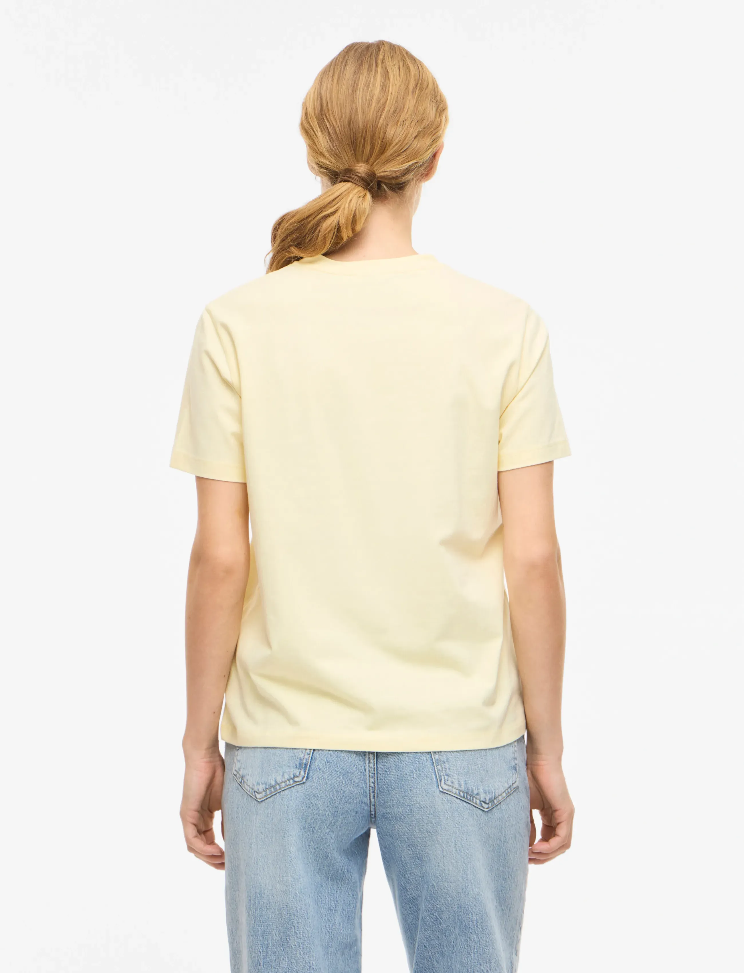 Vila - VINORA S/S T-SHIRT - NOOS - t-shirts - pastel yellow - 3