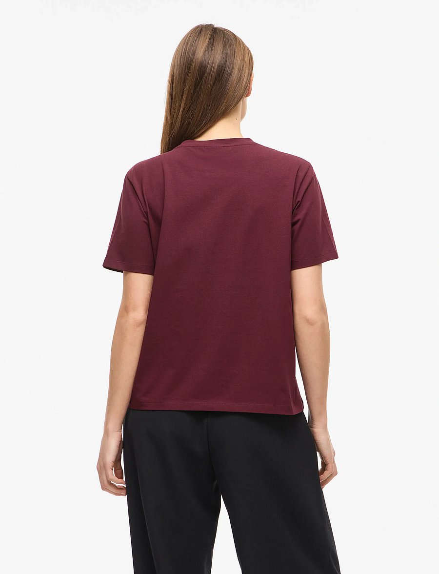 Vila - VINORA S/S T-SHIRT - NOOS - t-shirts - port royale - 3