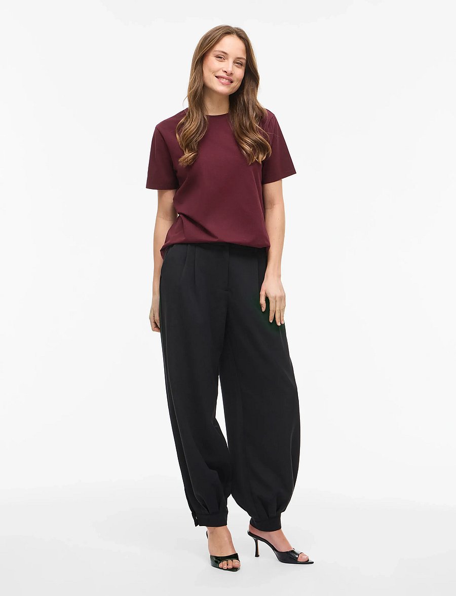 Vila - VINORA S/S T-SHIRT - NOOS - t-shirts - port royale - 4