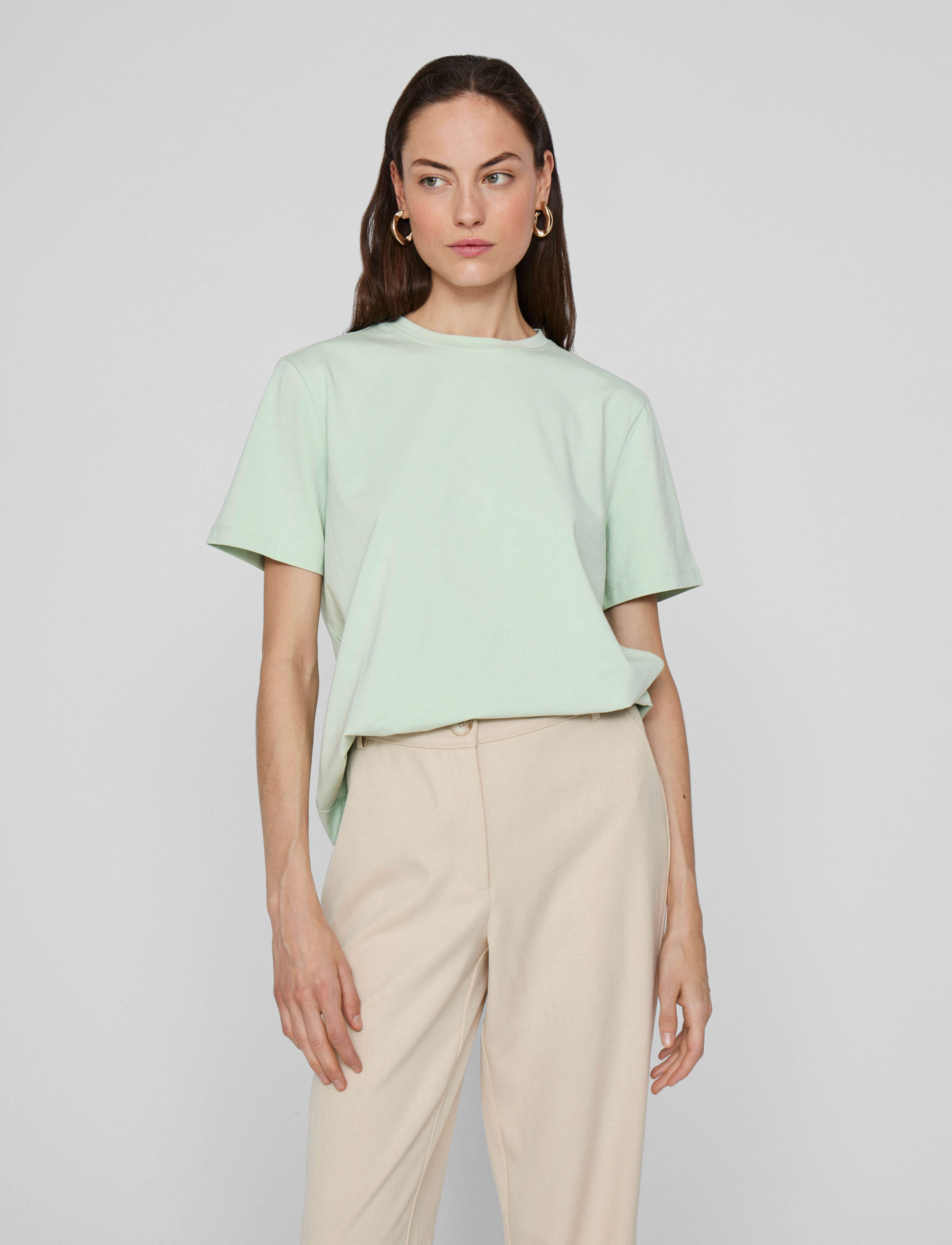 Vila VINORA S/S T-SHIRT - NOOS - T-paidat - SILT GREEN / green