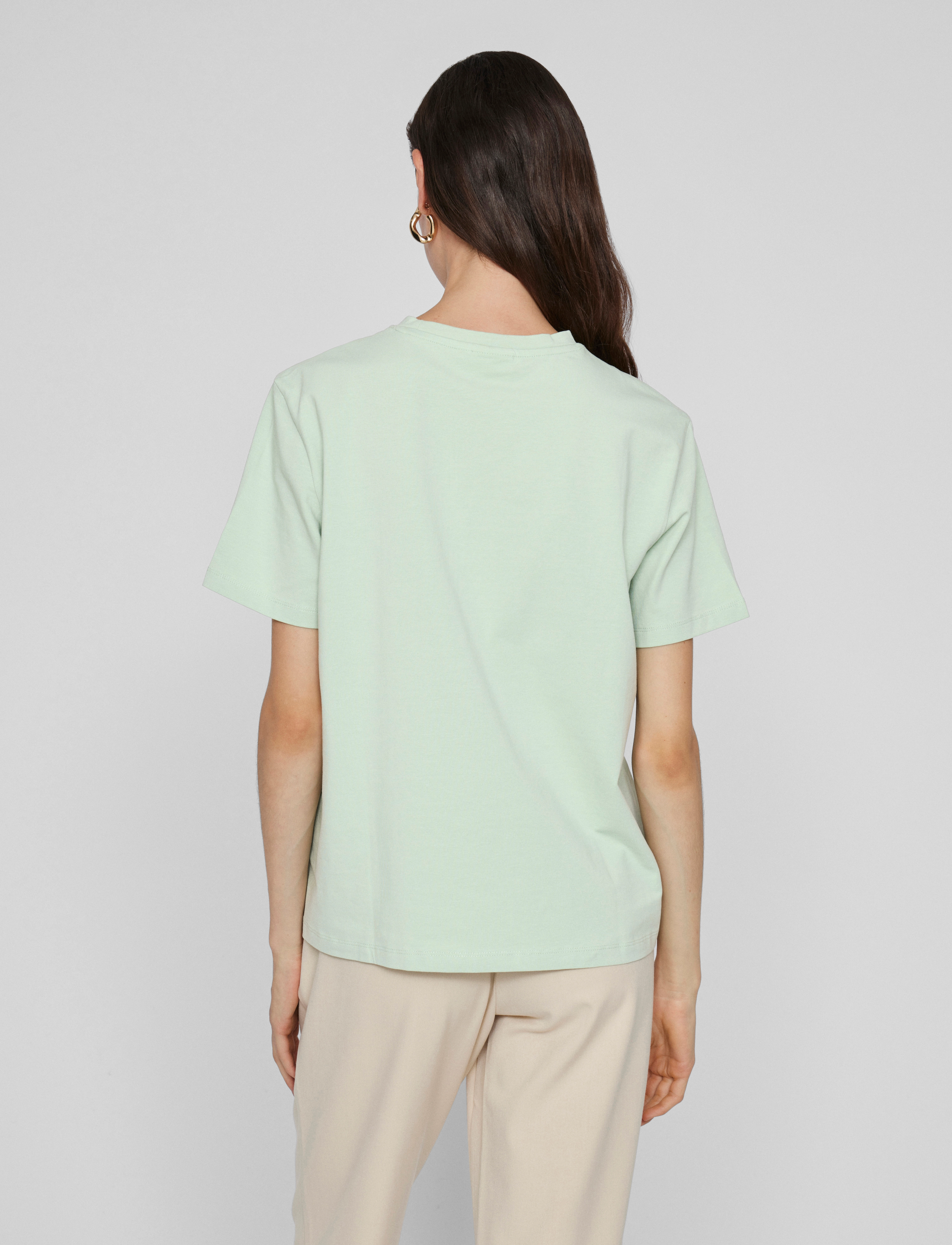 Vila - VINORA S/S T-SHIRT - NOOS - stuttermarbolir - silt green - 3