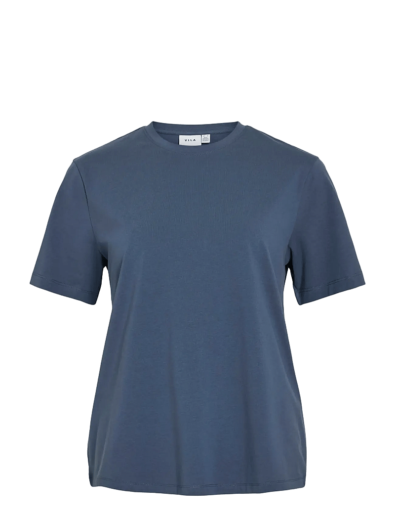 Vila - VINORA S/S T-SHIRT - NOOS - t-shirts - vintage indigo - 1