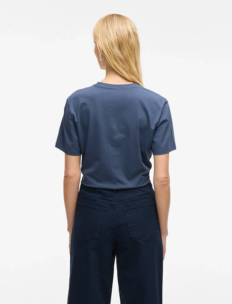 Vila - VINORA S/S T-SHIRT - NOOS - t-shirts - vintage indigo - 3