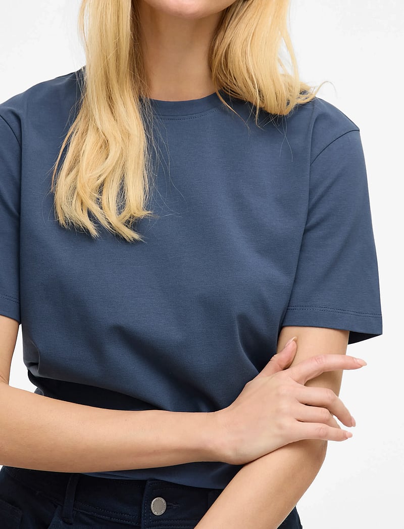 Vila - VINORA S/S T-SHIRT - NOOS - t-shirts - vintage indigo - 5