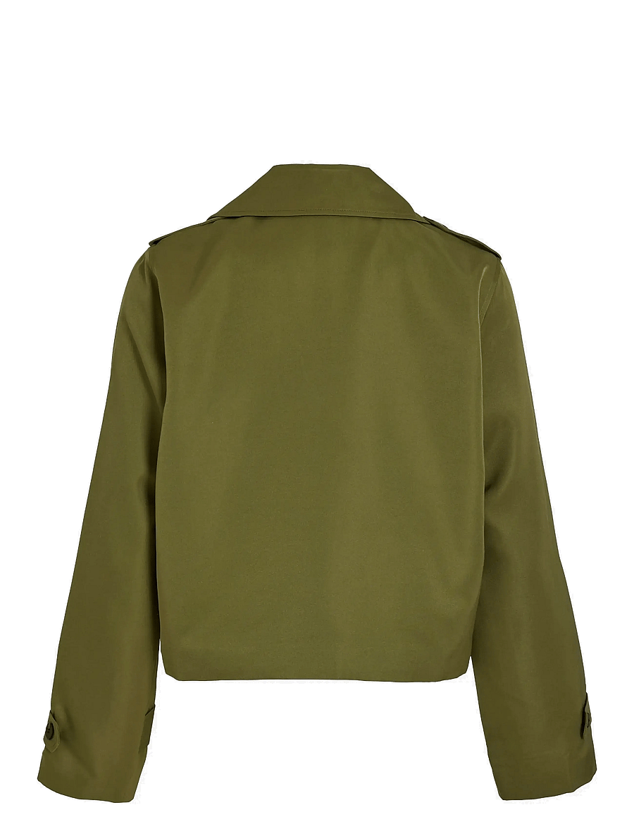 Vila - VIADDISON L/S SHORT TRENCHCOAT - capulet olive - 2