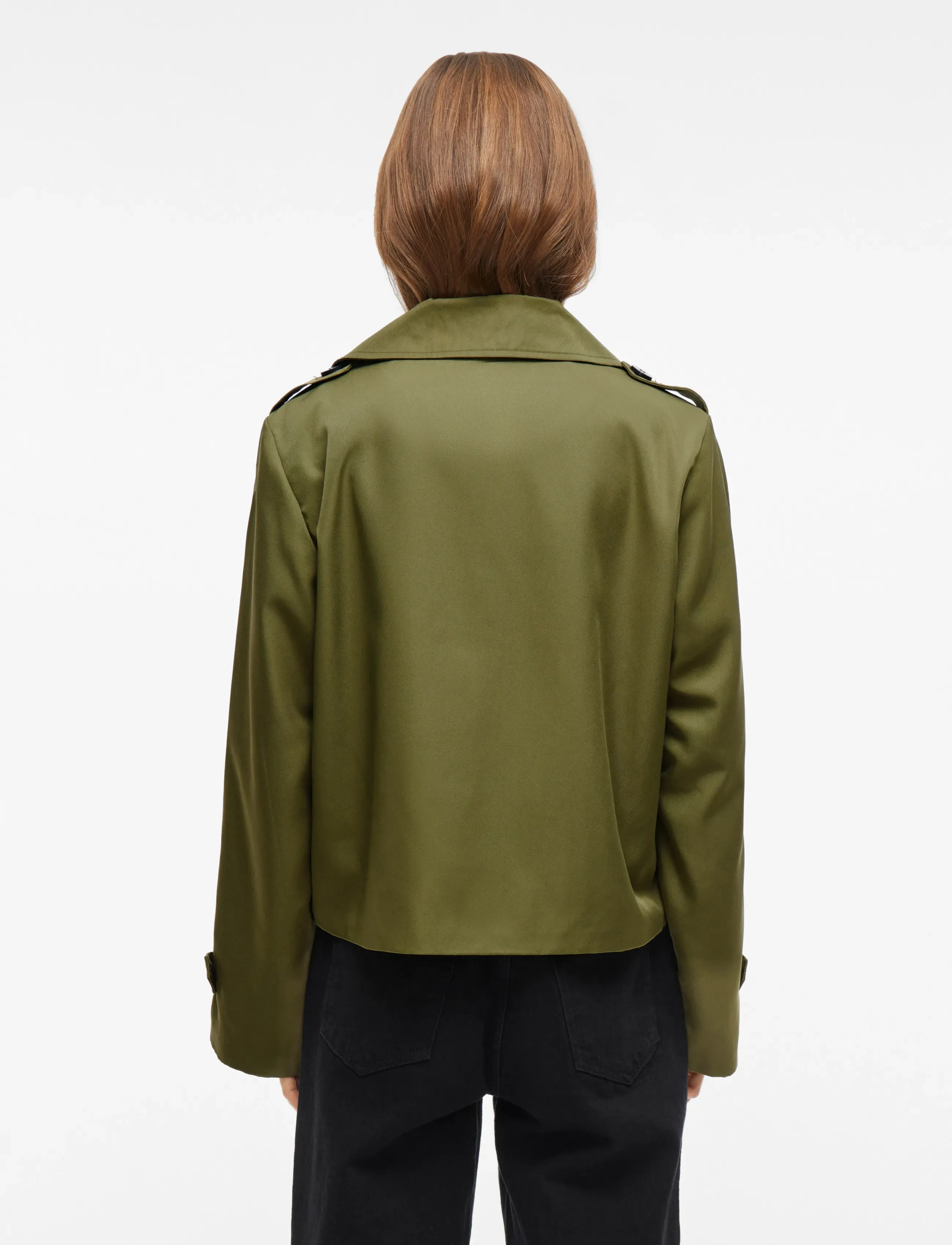 Vila - VIADDISON L/S SHORT TRENCHCOAT - capulet olive - 3