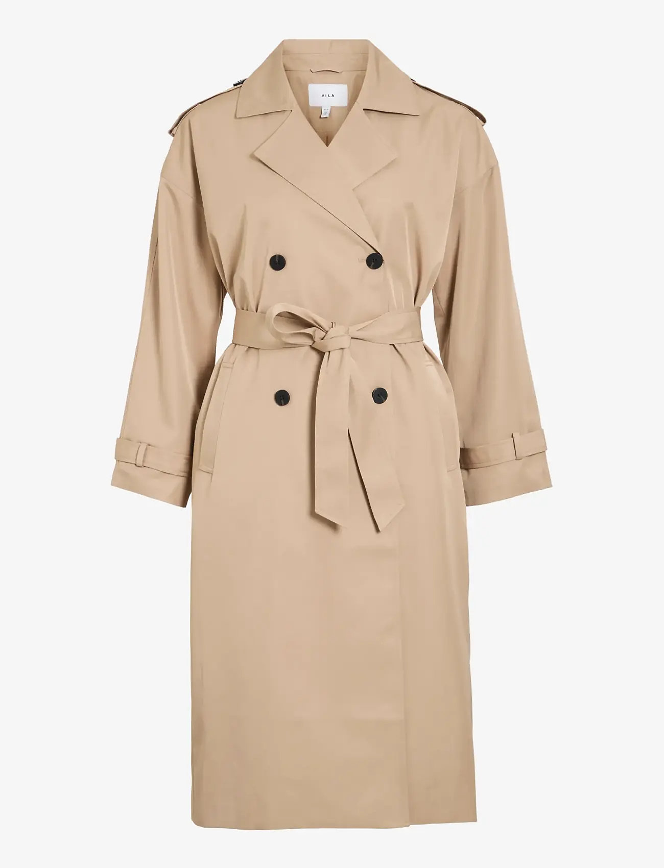 Vila - VIADDISON L/S  LONG TRENCHCOAT - NOOS - trenchcoats - savannah tan - 1
