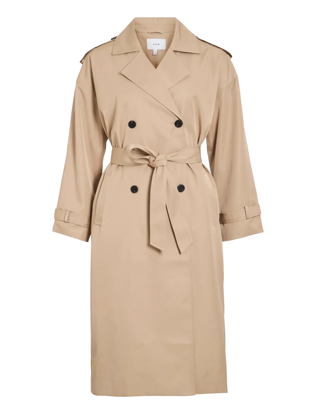 Vila VIADDISON L/S  LONG TRENCHCOAT - NOOS - Vila - SAVANNAH TAN / beige