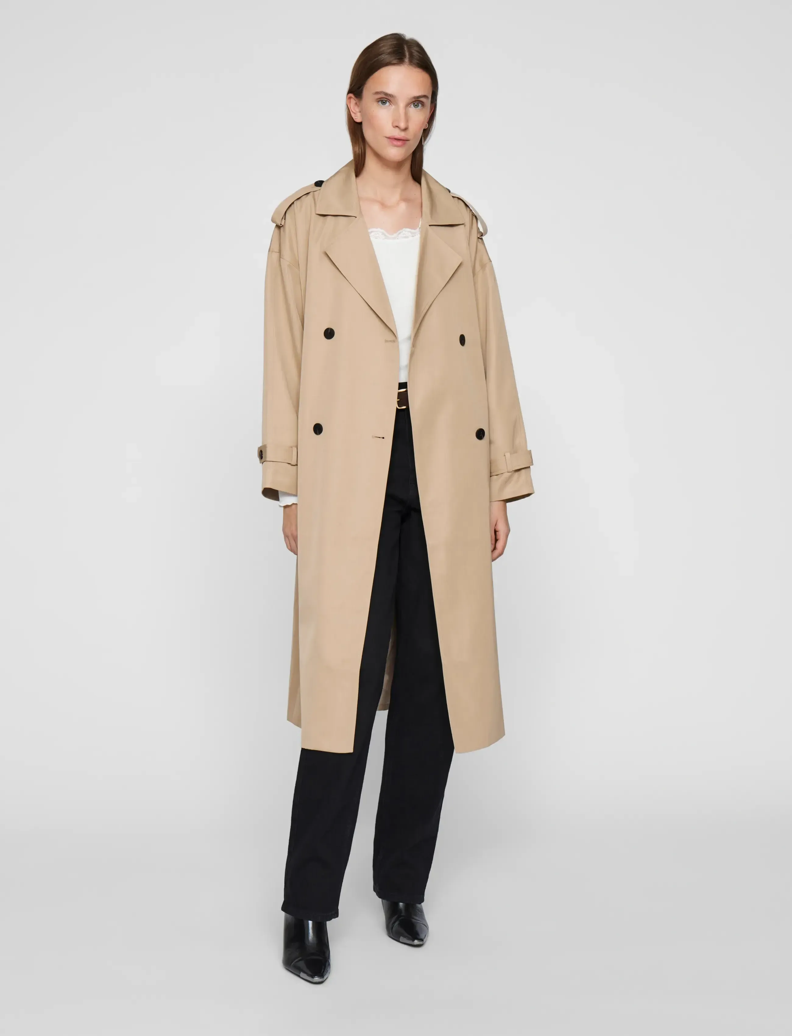Vila - VIADDISON L/S  LONG TRENCHCOAT - NOOS - trenchcoats - savannah tan - 4