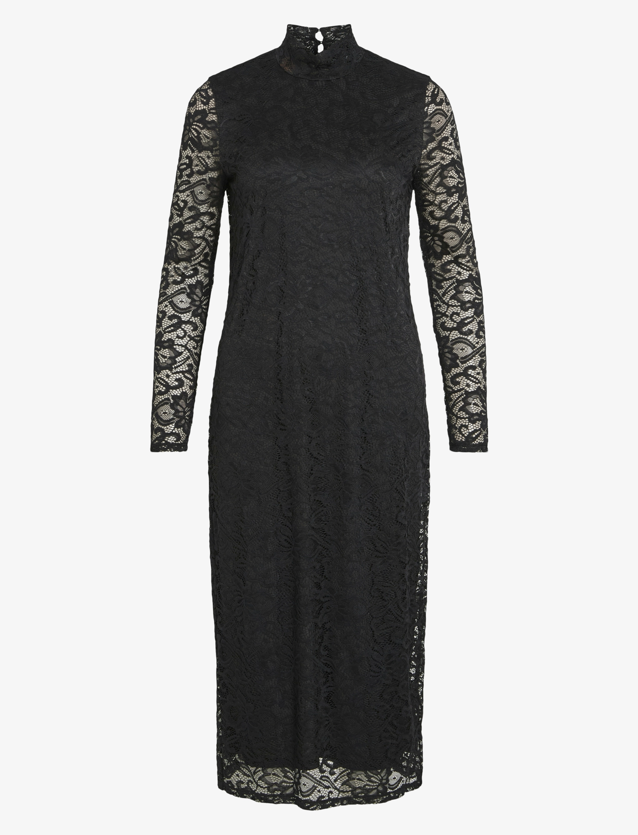 VILA Vidida L/S High Neck Midi Strickjacke Kleid/Ka Schwarz - XS - Damen