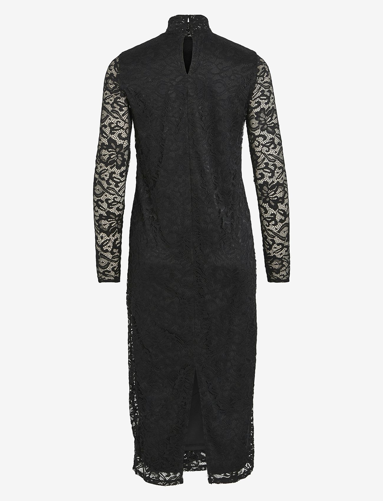 Vila - VIDIDA L/S HIGH NECK MIDI LACE DRESS/KA - blondekjoler - black - 1