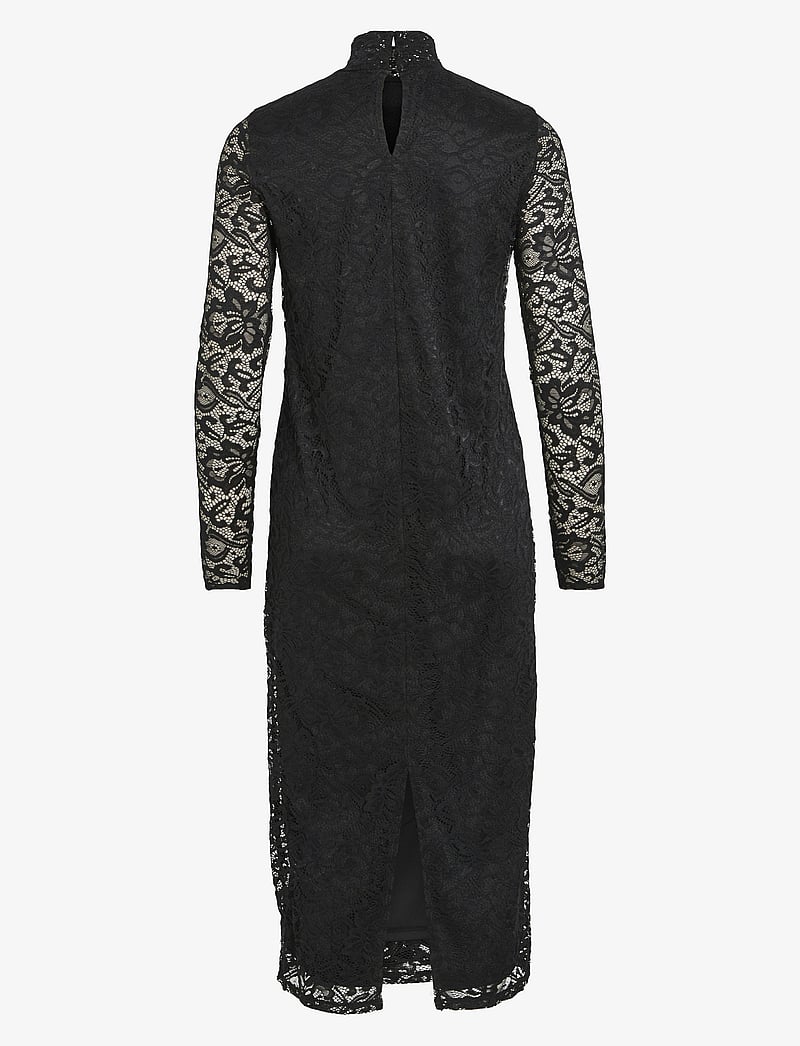 Vila - VIDIDA L/S HIGH NECK MIDI LACE DRESS/KA - blondekjoler - black - 1