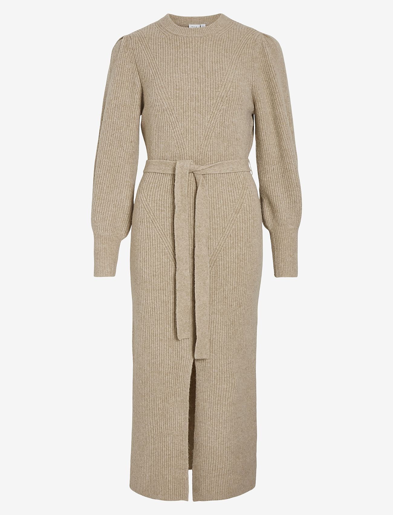 Vila - VITULLE L/S MIDI KNIT DRESS/KA - natural melange - 0