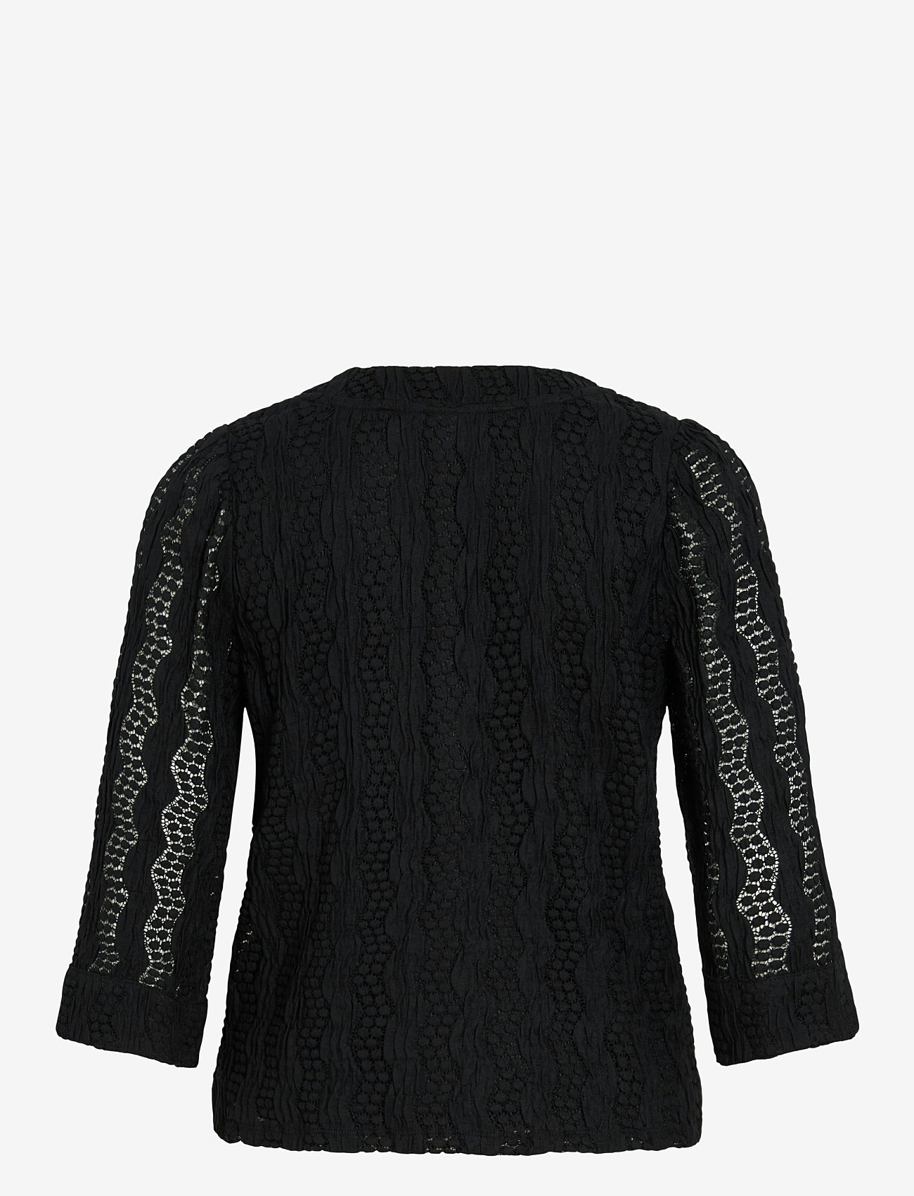 Vila - VILUMENA V-NECK 3/4 TOP - pikkade varrukatega pluusid - black beauty - 2
