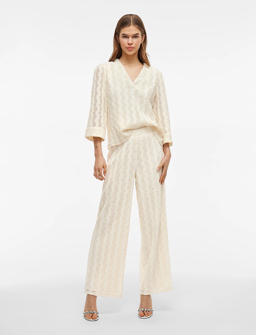 Vila - VILUMENA HW WIDE PANTS - birch - 0