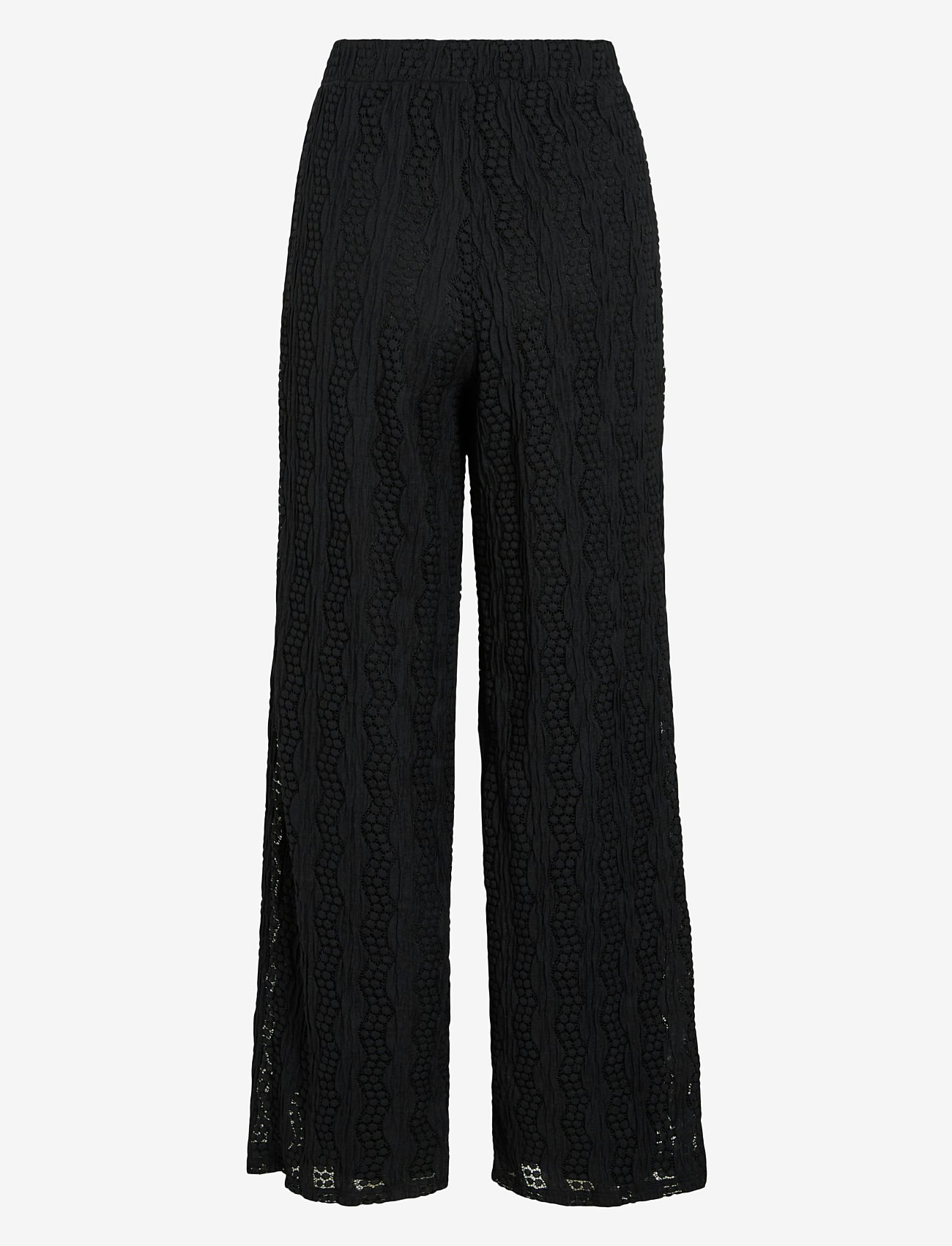 Vila - VILUMENA HW WIDE PANTS - wide leg trousers - black beauty - 2