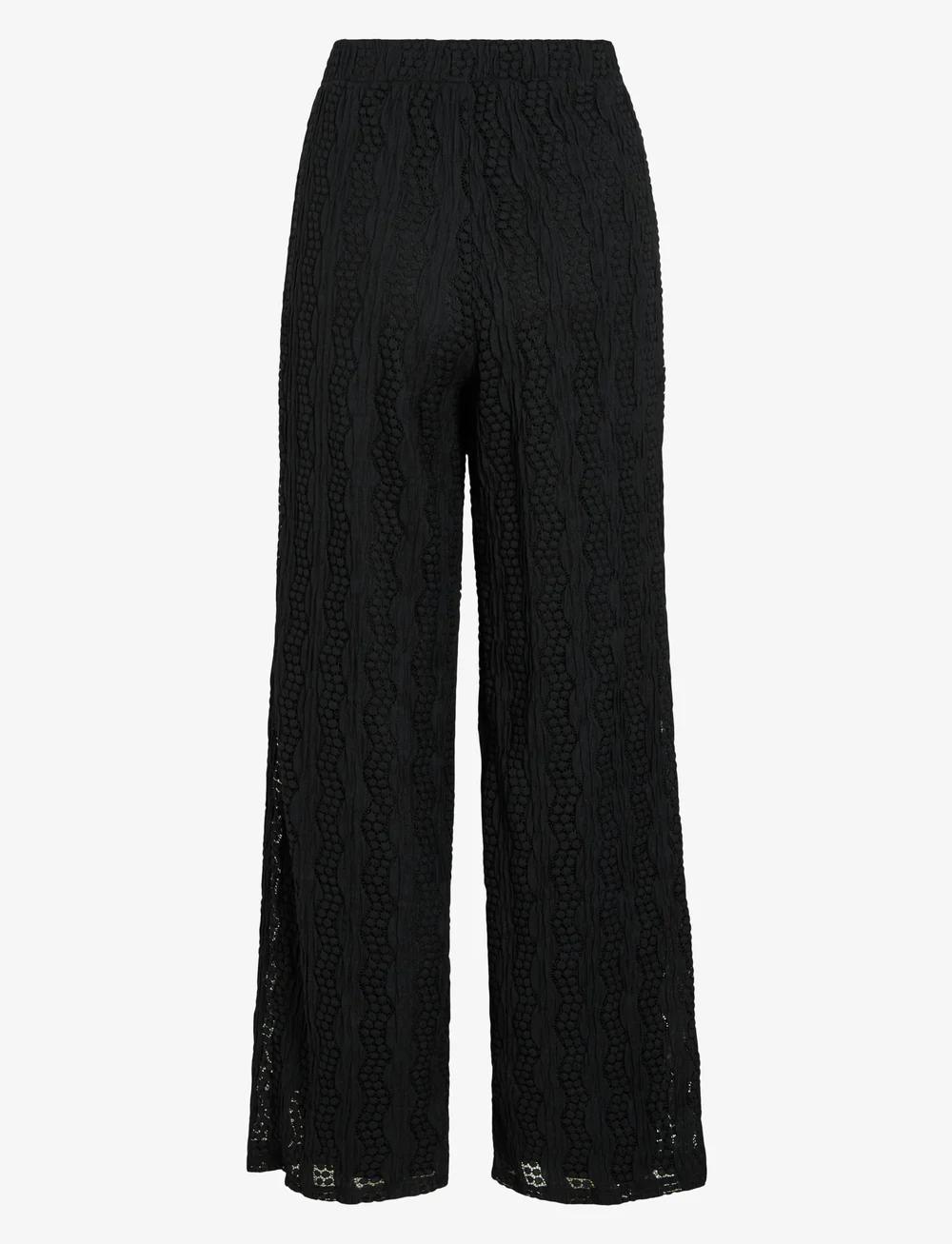 Vila - VILUMENA HW WIDE PANTS - bukser med brede ben - black beauty - 2
