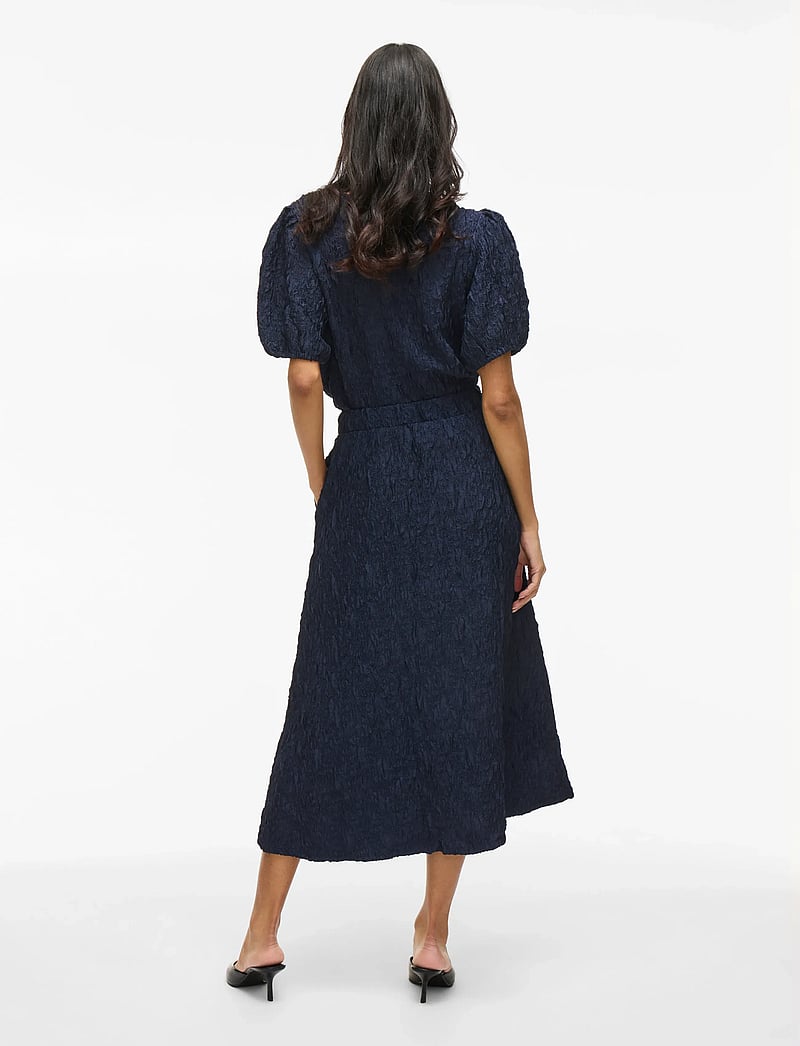 Vila - VISOPHIA HW VOLUME MIDI SKIRT/DC - midi skirts - navy blazer - 3