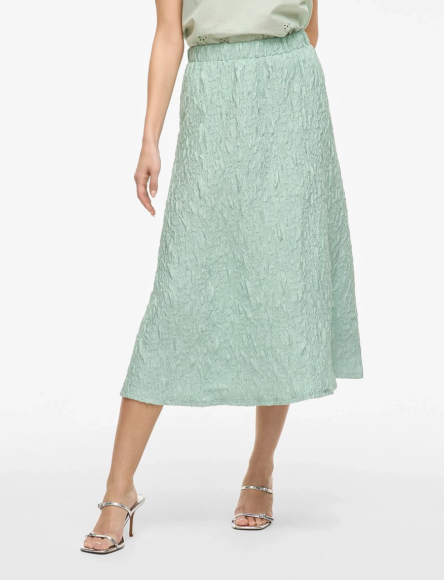 Vila - VISOPHIA HW VOLUME MIDI SKIRT/DC - midi nederdele - silt green - 4