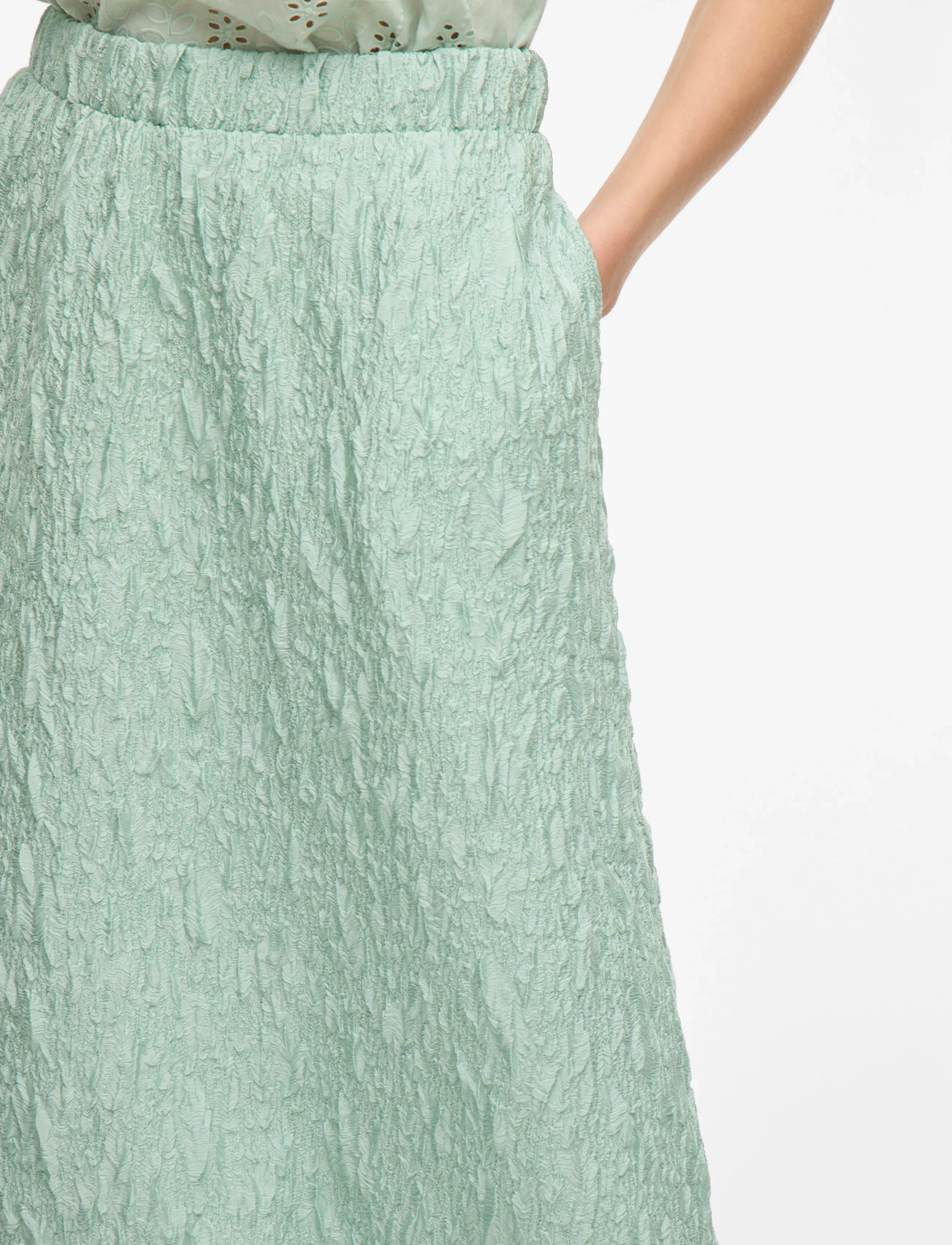 Vila - VISOPHIA HW VOLUME MIDI SKIRT/DC - midi nederdele - silt green - 5
