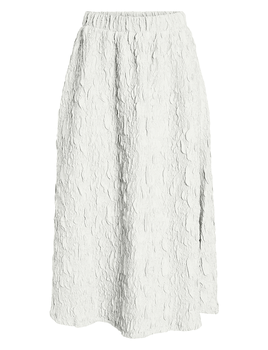 Vila - VISOPHIA HW VOLUME MIDI SKIRT/DC - midi nederdele - snow white - 1