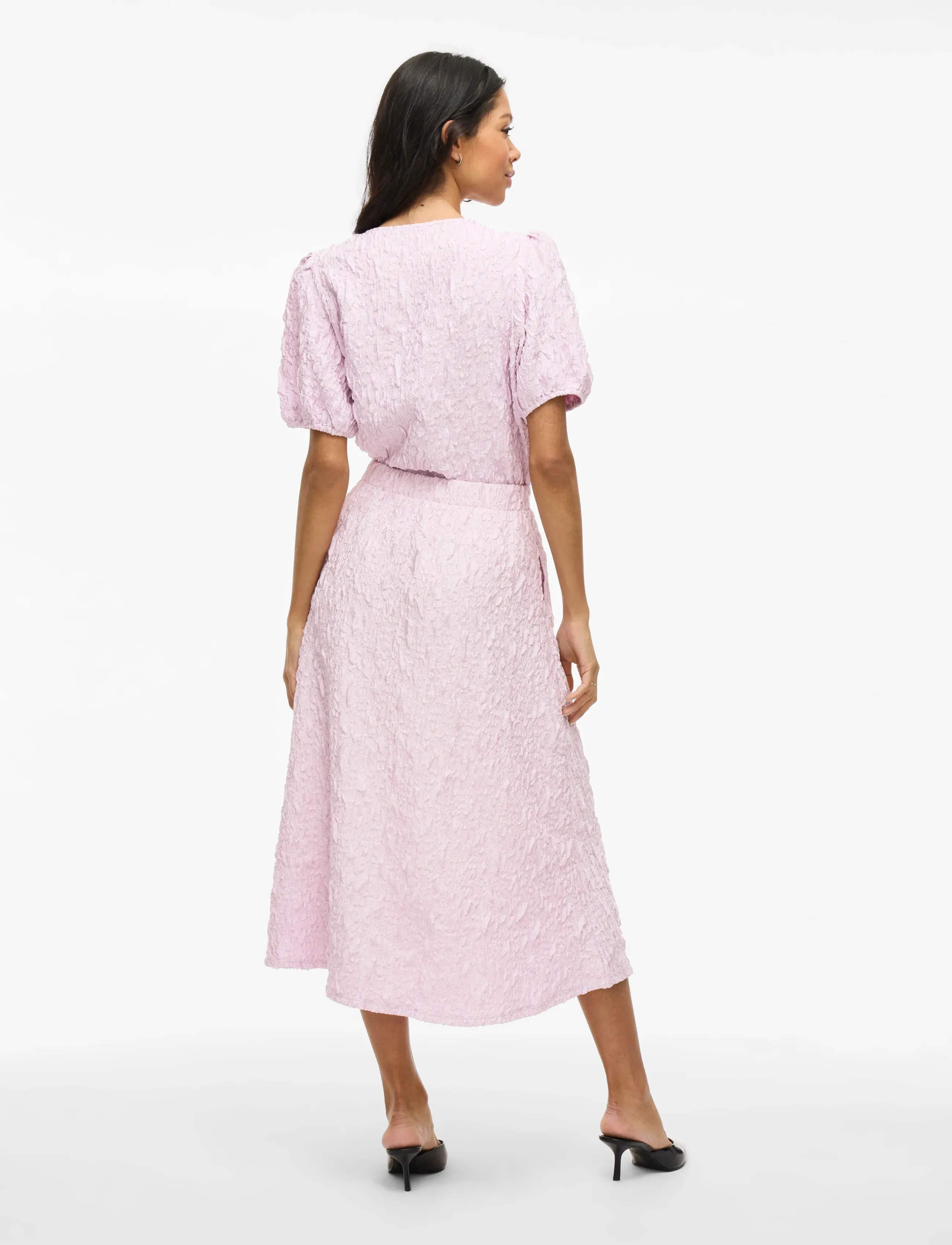 Vila - VISOPHIA HW VOLUME MIDI SKIRT/DC - midiseelikud - winsome orchid - 3
