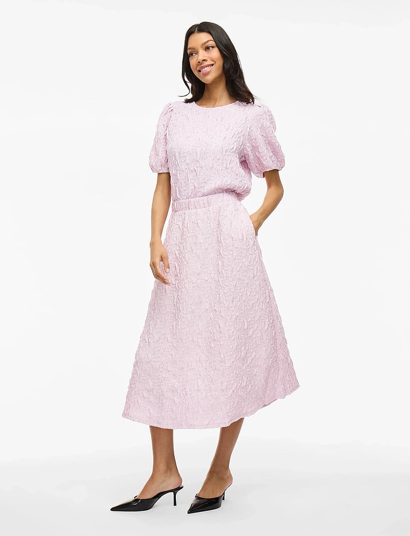Vila - VISOPHIA HW VOLUME MIDI SKIRT/DC - midi skirts - winsome orchid - 4