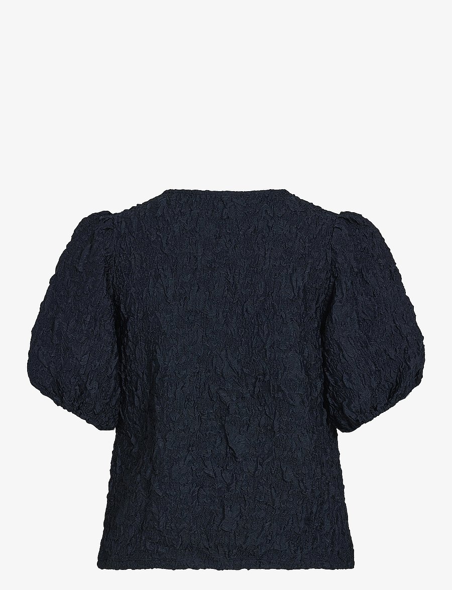Vila - VISOPHIA O-NECK 2/4 TOP/DC - kurzärmelige blusen - navy blazer - 2