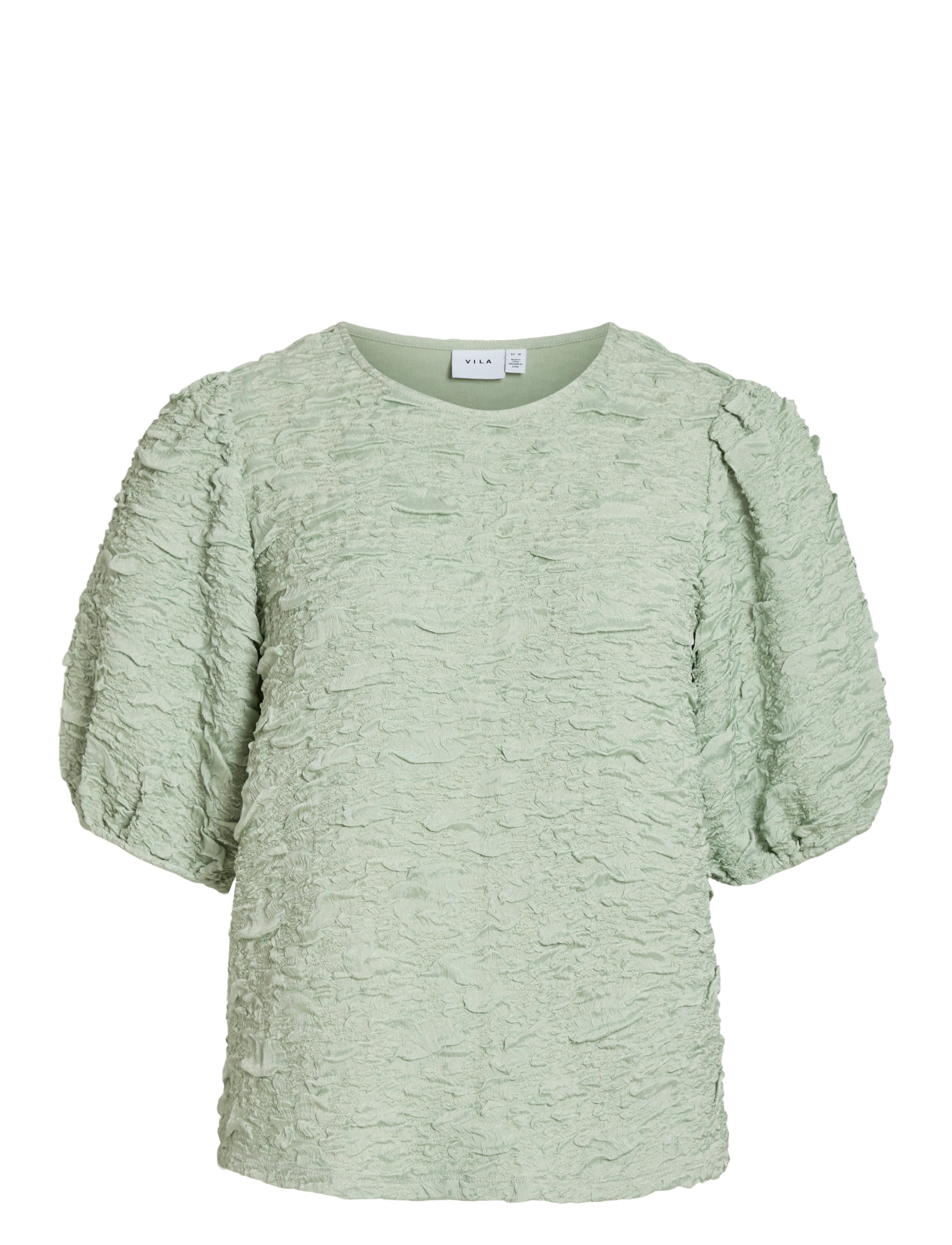Vila VISOPHIA O-NECK 2/4 TOP/DC - Bluser - SILT GREEN / green