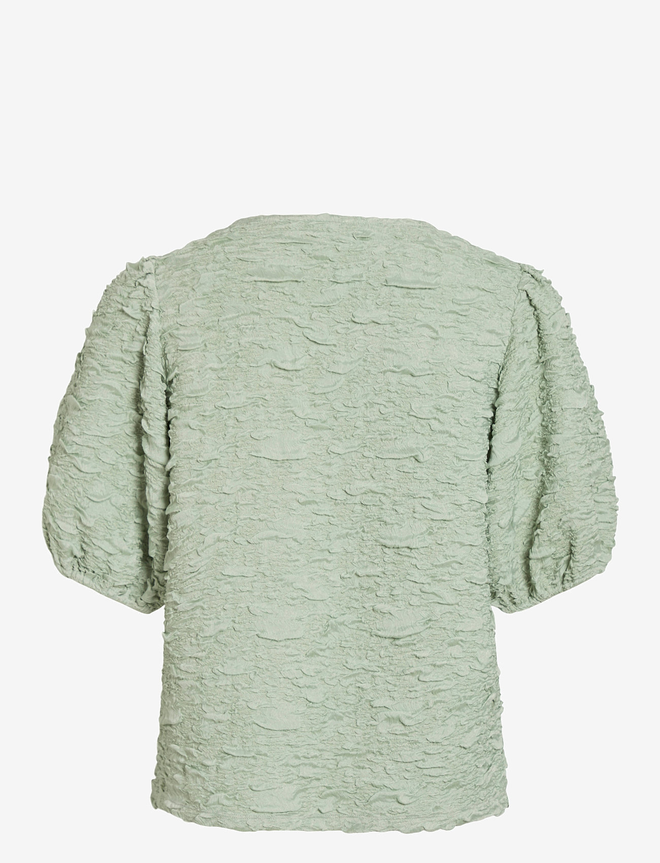 Vila - VISOPHIA O-NECK 2/4 TOP/DC - short-sleeved blouses - silt green - 1
