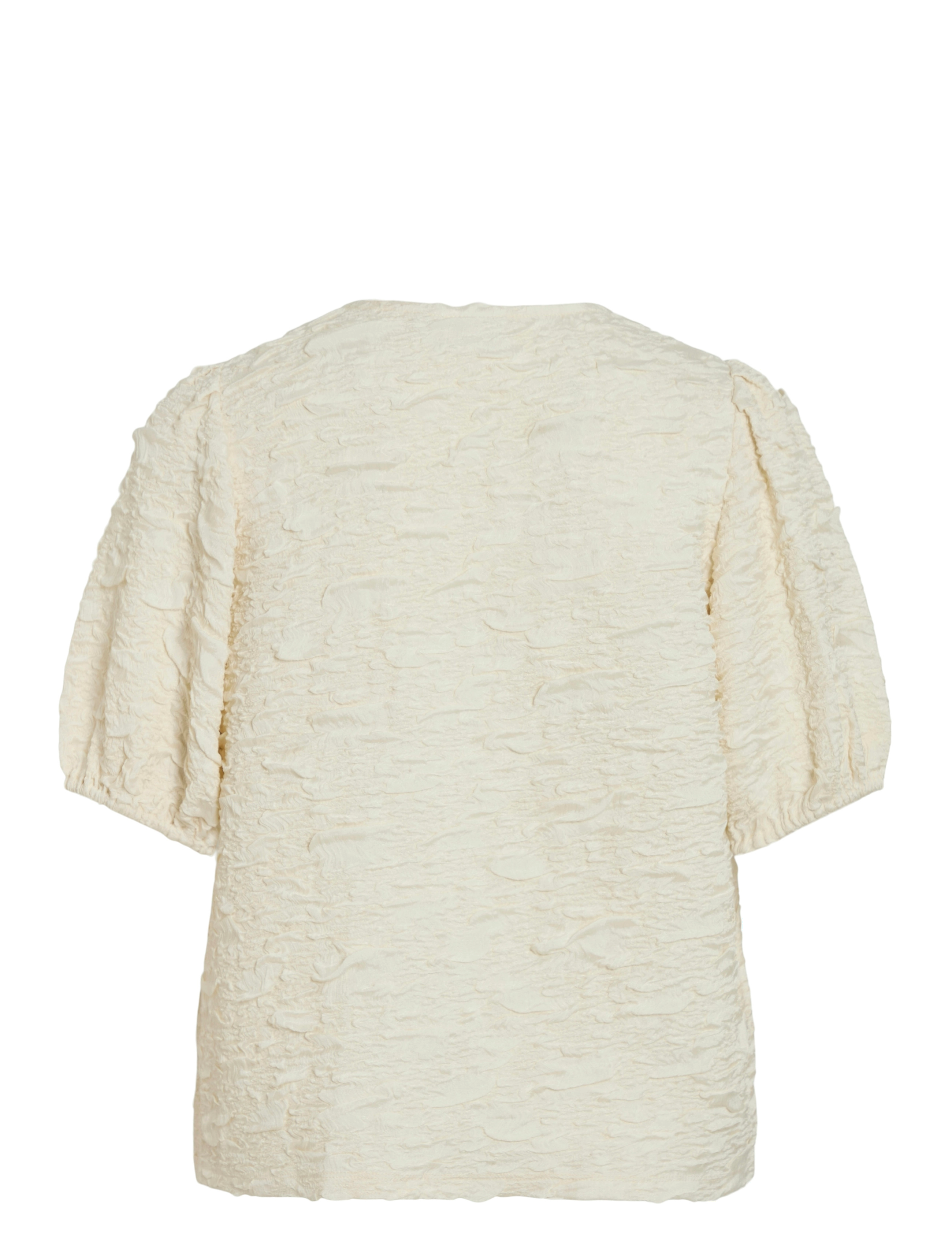 Vila - VISOPHIA O-NECK 2/4 TOP/DC - kortærmede bluser - snow white - 2