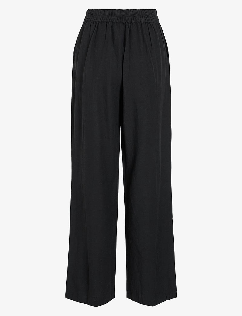 Vila - VIPOLENE HW PANTS - straight leg hosen - black beauty - 2