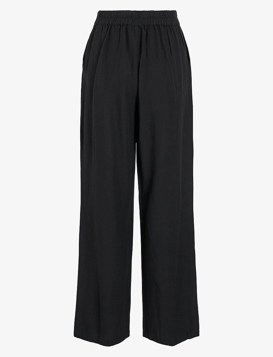 Vila - VIPOLENE HW PANTS - raka byxor - black beauty - 2
