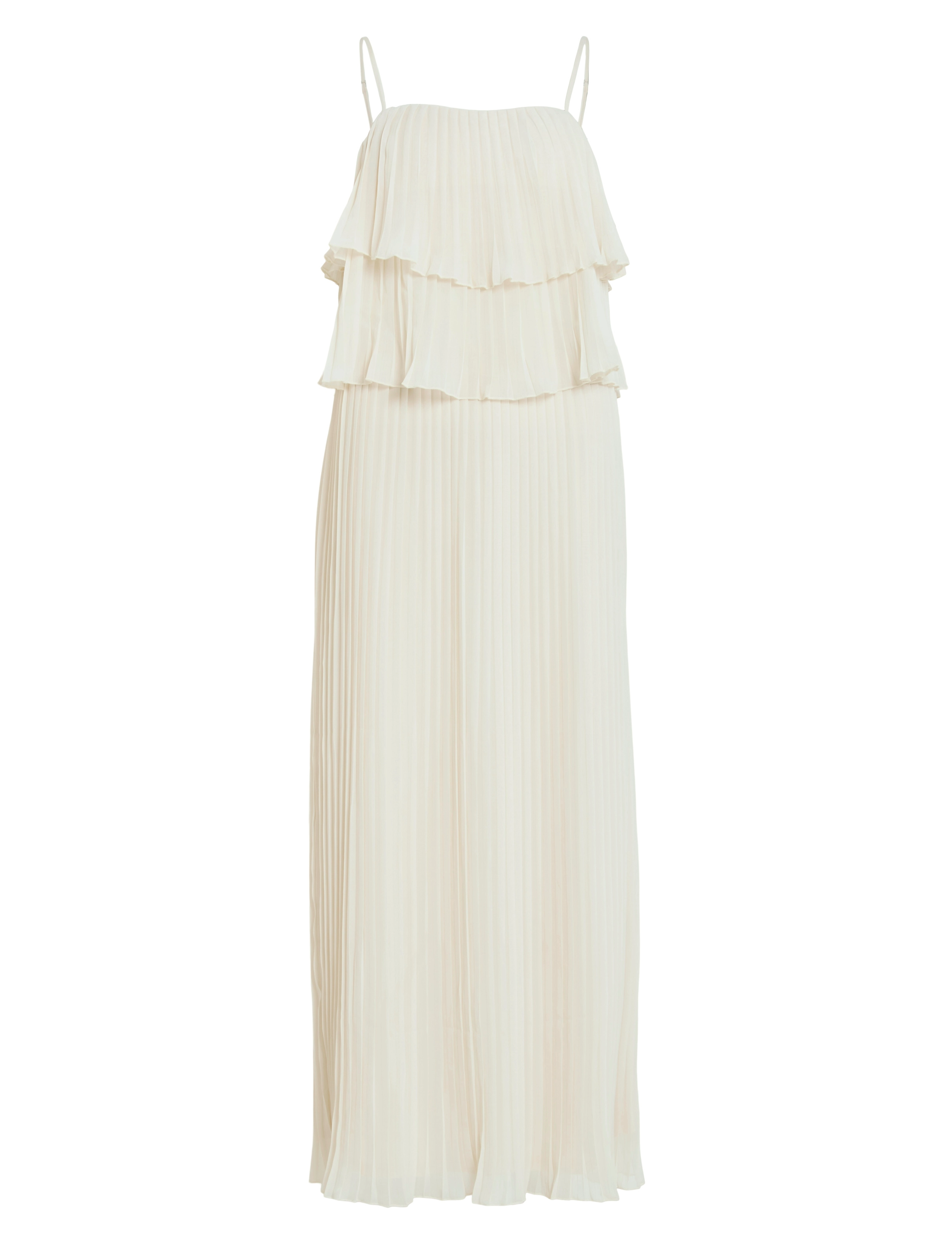 Vila VICHIFFAN SINGLET PLEAT DRESS - NOOS/DC - Maxikjoler - BIRCH / white