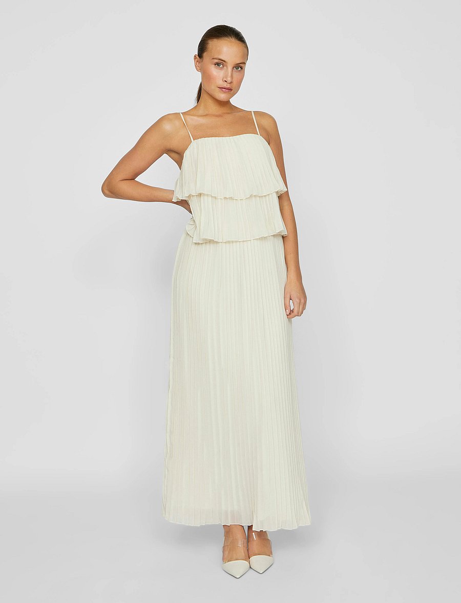 Vila - VICHIFFAN SINGLET PLEAT DRESS - NOOS/DC - abendkleider - birch - 0
