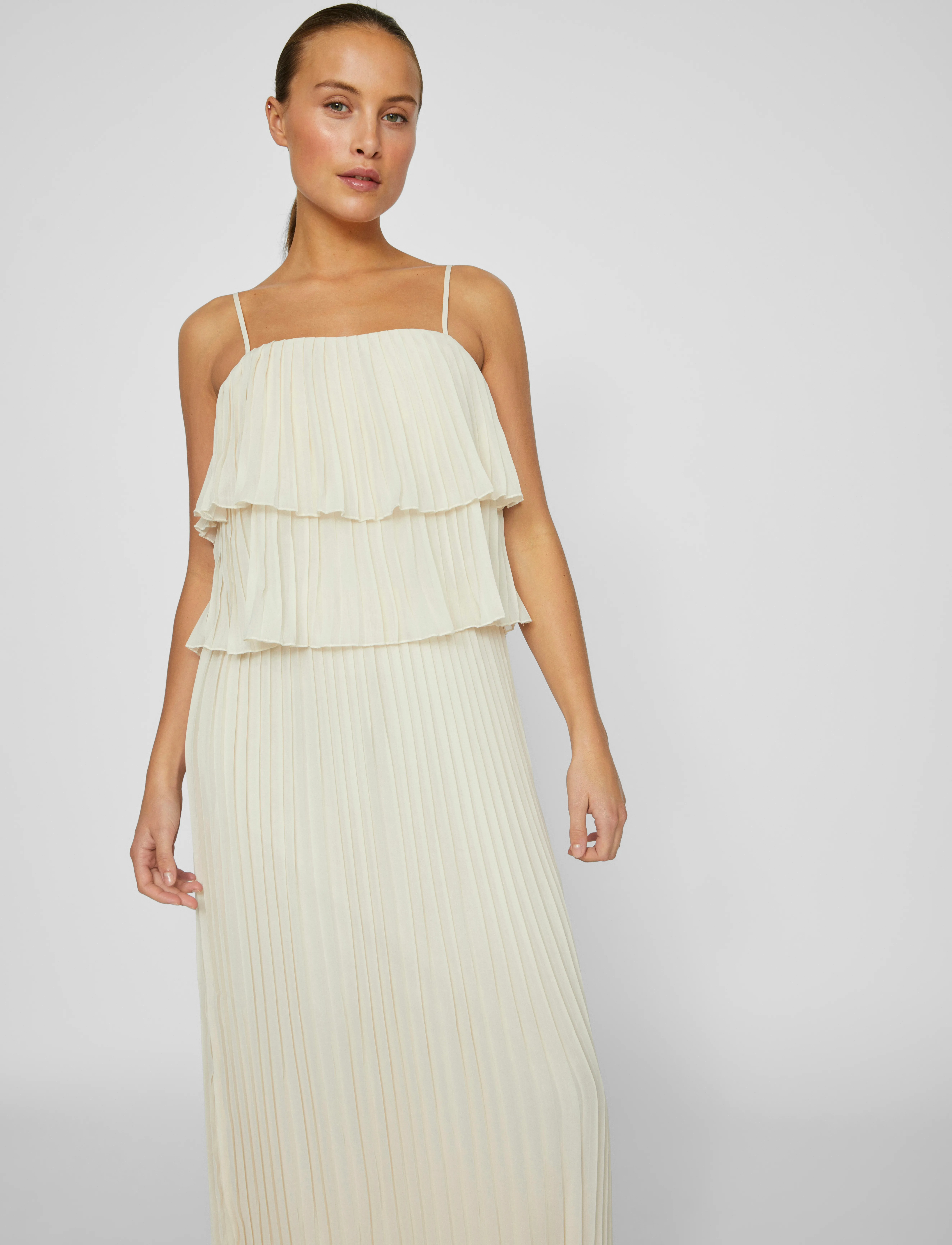 VILA Vichiffan Singlet Pleat Dress Noos/Dc maxiklänningar dam – bild 5