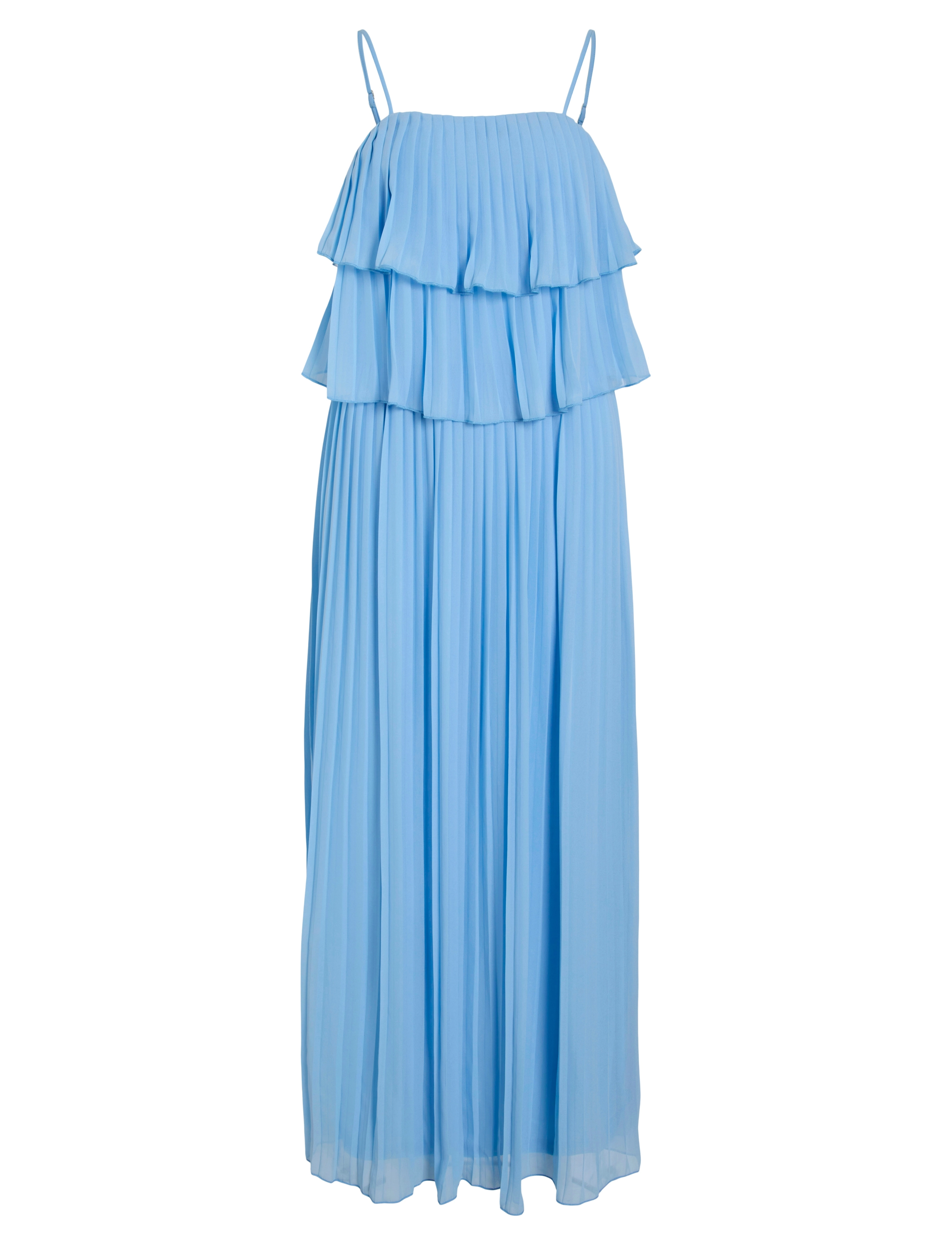 VILA Vichiffan Singlet Pleat Kleid - Noos/Dc Blau - 38 - Damen