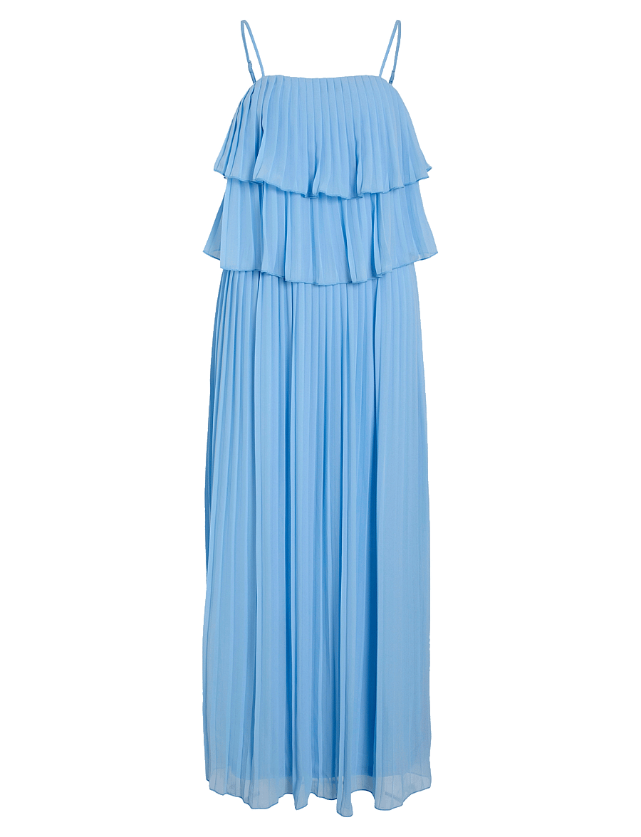Vila - VICHIFFAN SINGLET PLEAT DRESS - NOOS/DC - abendkleider - blissful blue - 1