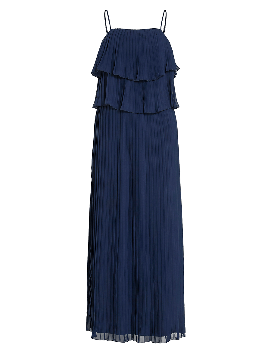 Vila - VICHIFFAN SINGLET PLEAT DRESS - NOOS/DC - abendkleider - navy blazer - 1