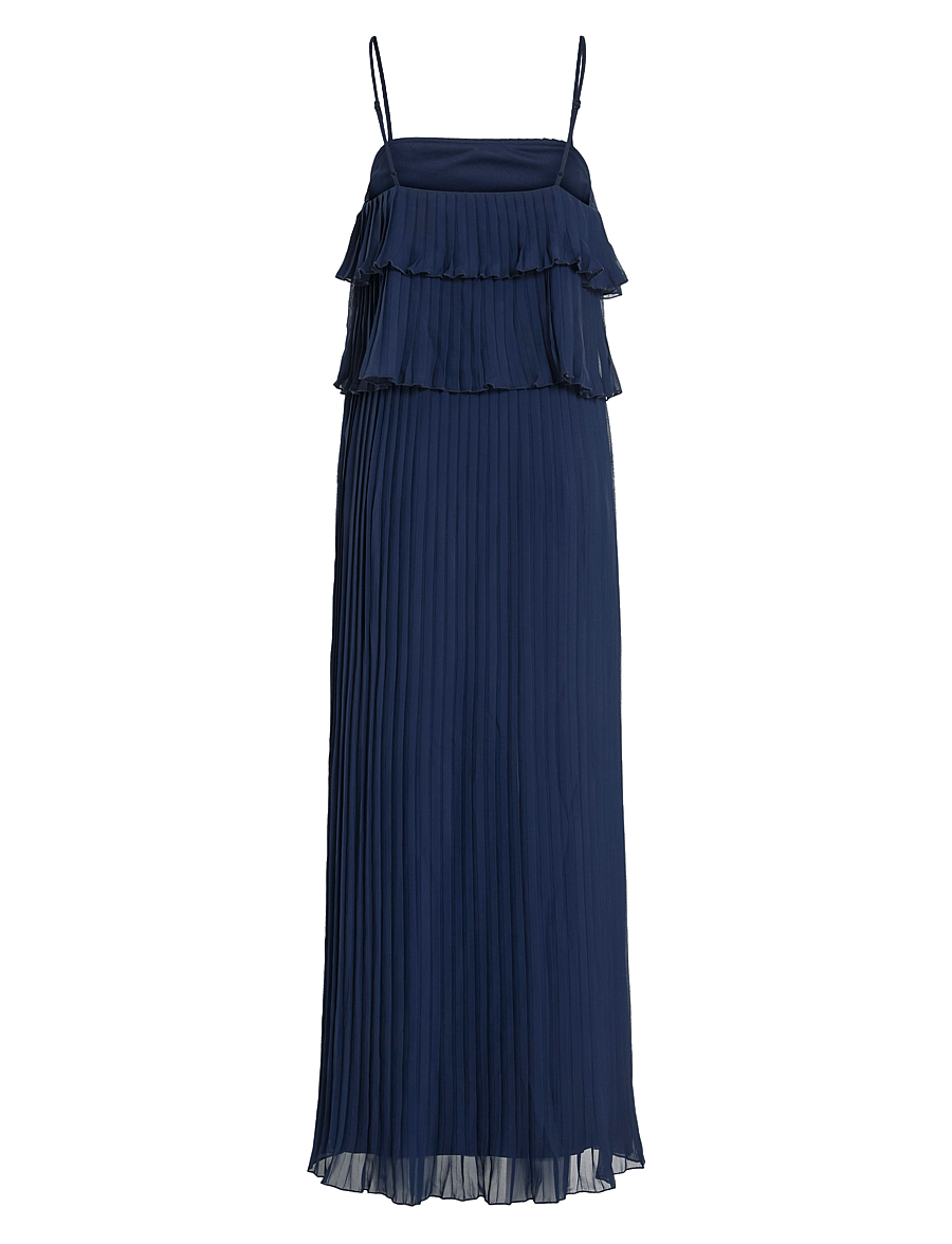 Vila - VICHIFFAN SINGLET PLEAT DRESS - NOOS/DC - abendkleider - navy blazer - 2