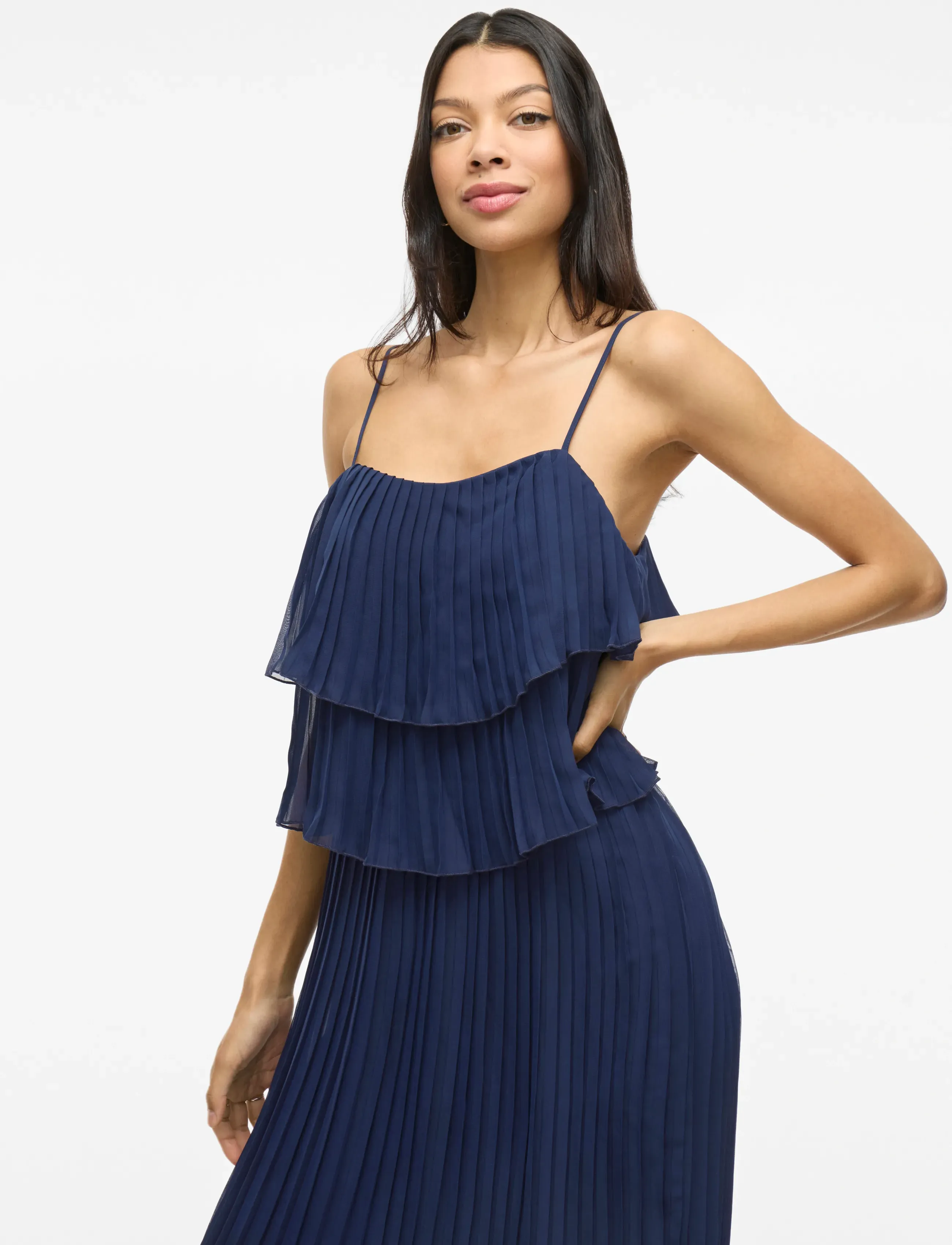 VILA Vichiffan Singlet Pleat Dress Noos/Dc maxiklänningar dam – bild 6