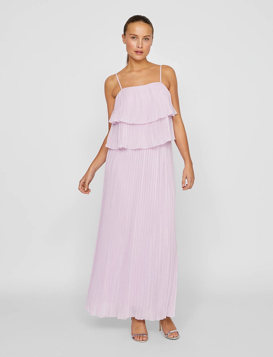 Vila - VICHIFFAN SINGLET PLEAT DRESS - NOOS/DC - abendkleider - winsome orchid - 0