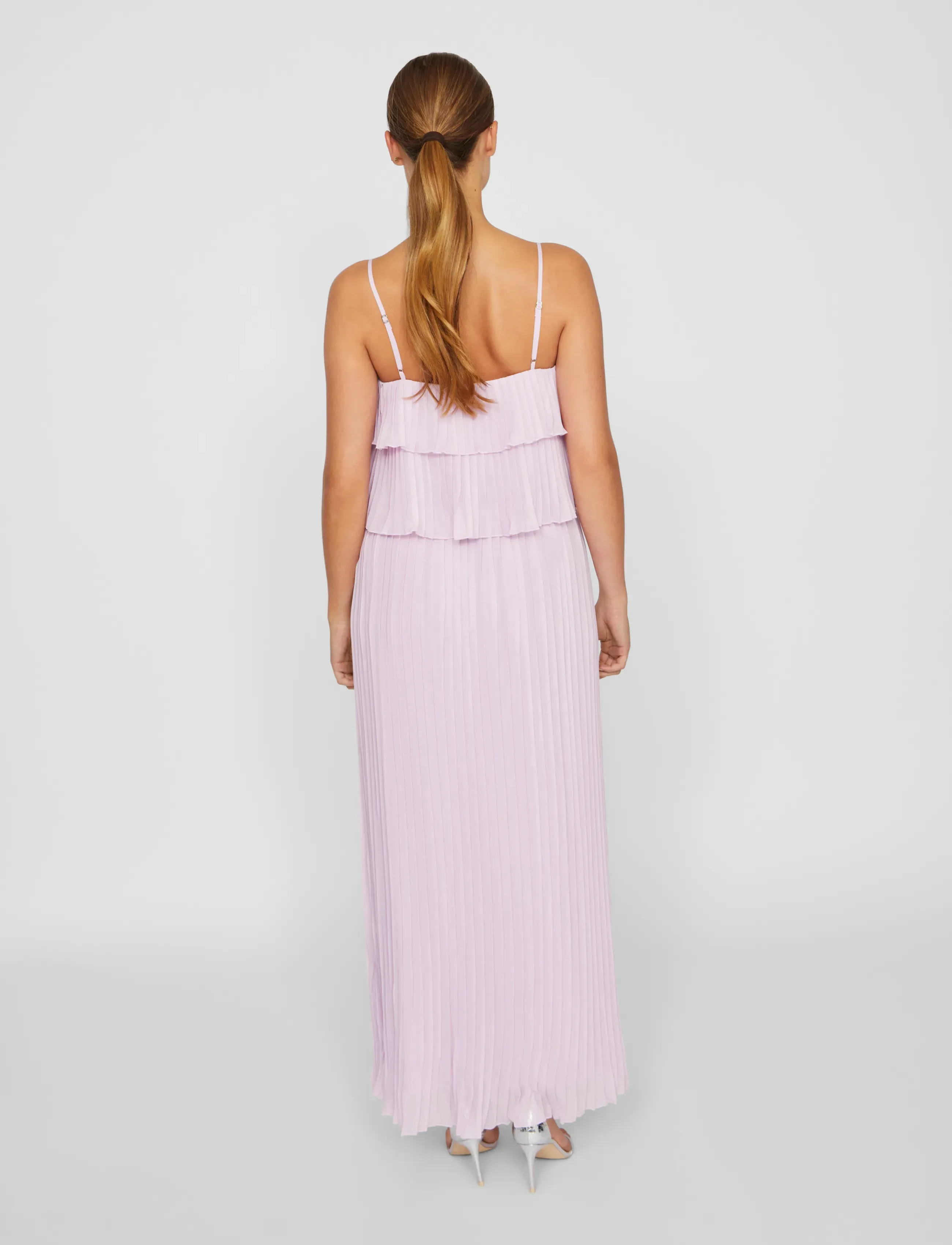 Vila - VICHIFFAN SINGLET PLEAT DRESS - NOOS/DC - aftenkjoler - winsome orchid - 3