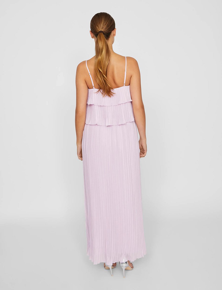 Vila - VICHIFFAN SINGLET PLEAT DRESS - NOOS/DC - abendkleider - winsome orchid - 3